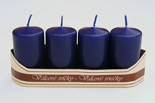 Adventní svíce - tm.modré - malé