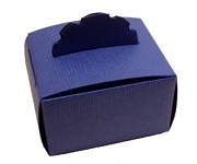 Dárková krabička 35 x 58 x 41 mm - tm.modrá