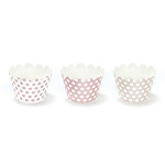Košíček na cupcakes (muffin) - růžovo-bílé - 6ks