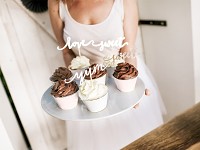 Košíček na cupcakes (muffin) - stříbrnorůžové, stříbrný okraj - 6ks