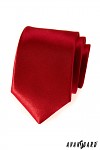 Kravata pánská lux  - saténová červená