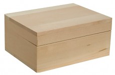 Dřevěná krabička obdélníková 75x55x45 mm - na prstýnky