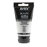 Akrylová barva Artix Paints 75 ml - metalická stříbrná