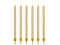 Narozeninové svíčky zlaté - 8 ks 