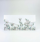 Obálka 220 x 110 mm na peníze LUX - bílá s lučními květy