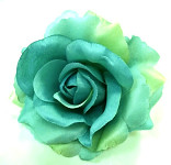 Hlavičky růží - tiffany blue 10 cm - 1 ks