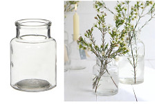 Váza sklo čirá rovná - 10 cm
