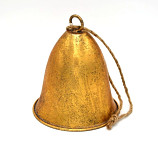 Zvonek kovový 15 x 17 cm - anticky zlatý 