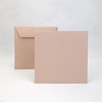 Obálka barevná čtverec - pudrově růžová - 10 ks
