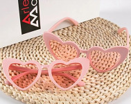 Fotorekvizita - párty srdíčkové brýle růžové